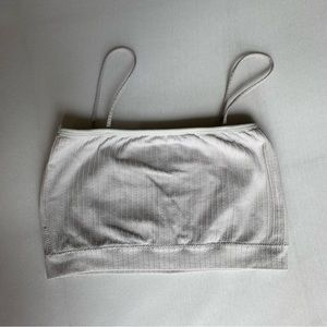 ribbed bandeau bra top